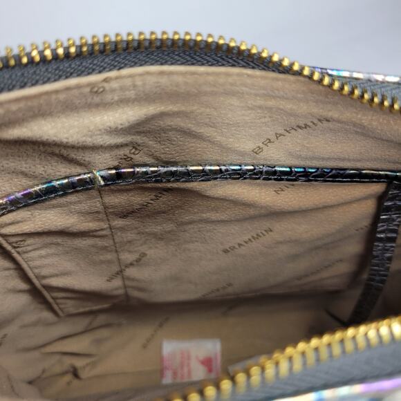 BRAHMIN Katie Mother of Pearl Melbourne Crossbody Purse Hologram Iridescent NWT - Picture 12 of 16